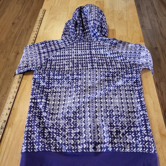 Under Armour Semi-fitted Purple Geometric Print Full Zip Hoodie Small - Picture 11 of 11